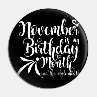 November Birthday Pin