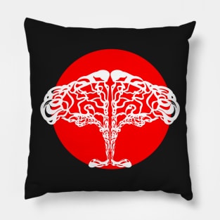 african sunset tree Pillow