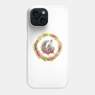 An Australian Native Floral Wreath - Christmas Kangaroo Phone Case