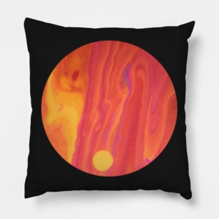 Warm Dutch Pour Acrylic Painting Pillow