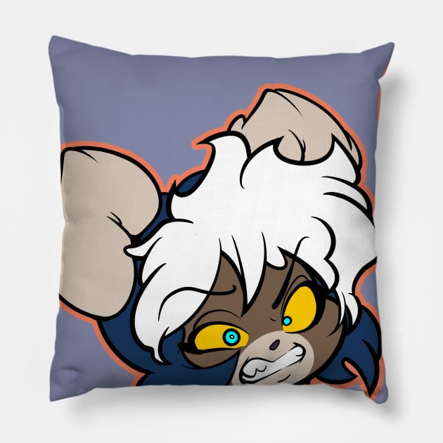 Angry Domino Pillow by cosmosjester