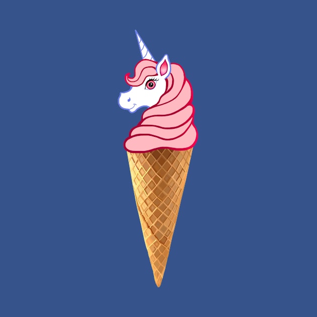 Magical Pink Unicone Ice Cream by Art by Deborah Camp