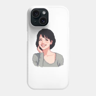 Cute Girl With Black Hair Phone Case