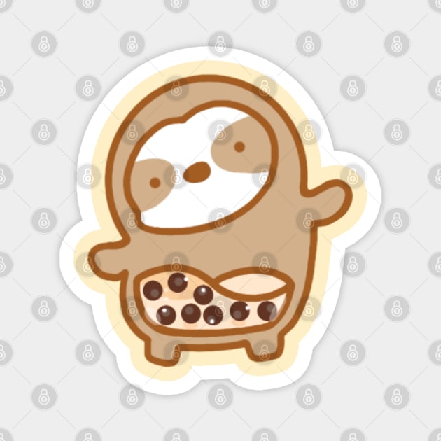 Cute Boba Sloth Magnet by theslothinme