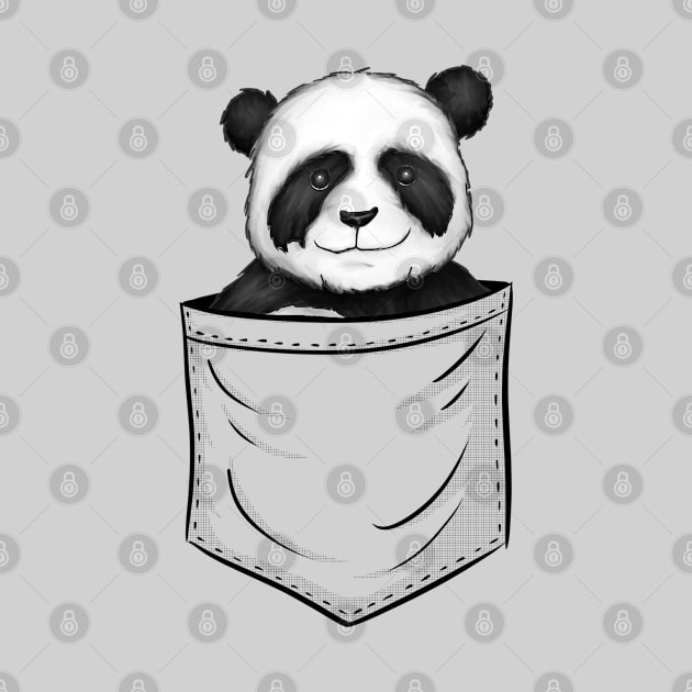 For Panda Lovers Cute Panda Bear In Pocket by SkizzenMonster