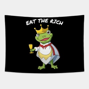 Eat The Rich Frog Tapestry