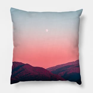 pink mauntain landscape Pillow