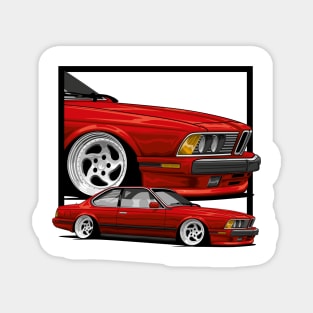 E24 Classic Stance Car, Static for life Magnet