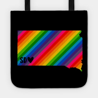 USA States: South Dakota (rainbow) Tote