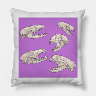 North American Predator Skulls Purple Pillow