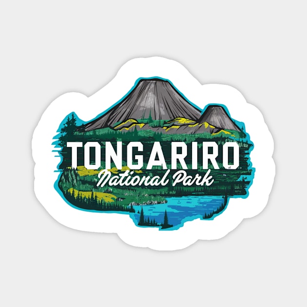 Tongariro National Park New Zealand Magnet by Perspektiva