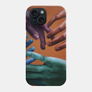 color hands graphic design Phone Case