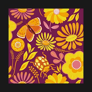 Golden summer florals T-Shirt