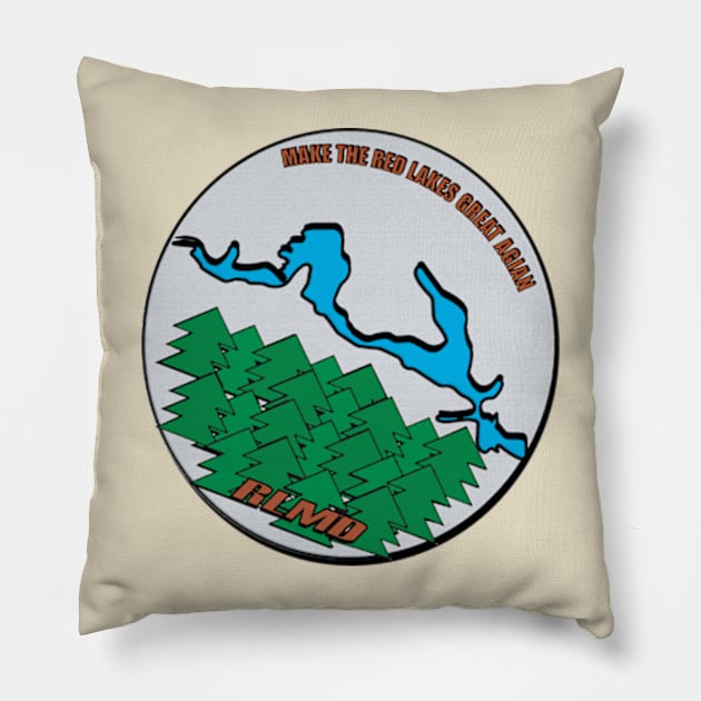 Red River Lakes Pillow by AlexsMercer22