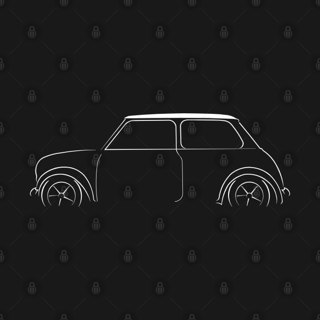 Original Austin Cooper Mini - profile stencil, white by mal_photography