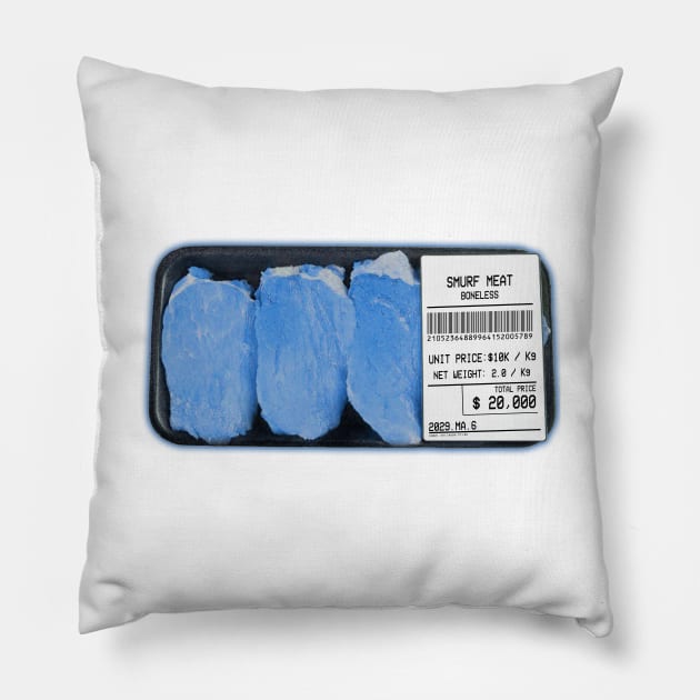 Smurf Meat Packaged Pillow by chilangopride