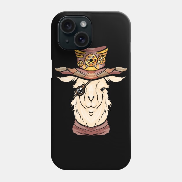 Steampunk Llama Phone Case by ChrisselDesigns