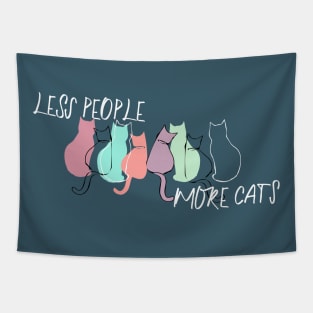 Less People, More Cats Tapestry