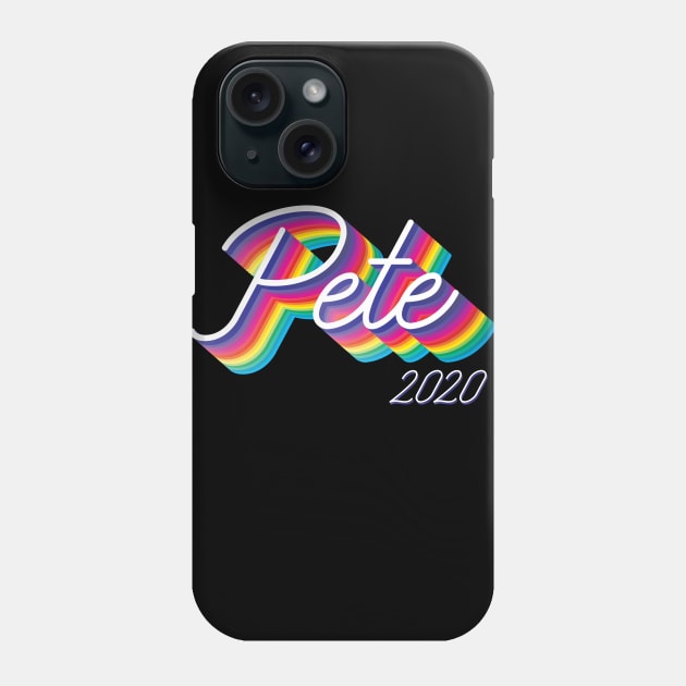 Mayor Pete Buttigieg in 2020, vintage rainbow tones! Pete for America in this presidential race. Phone Case by YourGoods