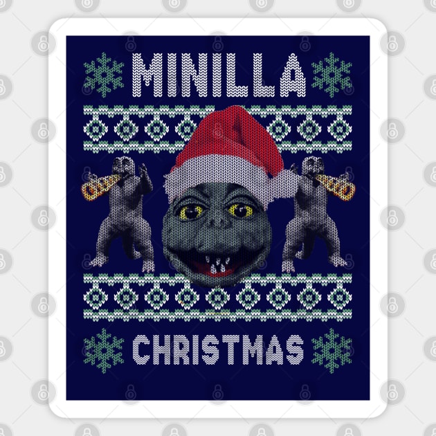 Minilla Christmas - Ugly Sweater Exclusive! - Ugly Christmas Sweater -  Magnet