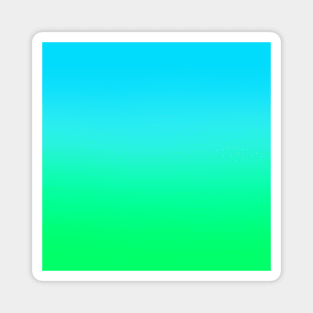 Aqua Blue to Lime Green Gradient Magnet