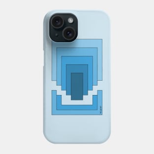 Rectangle Abstract in Blue Phone Case