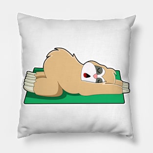 Sloth at Yoga on Yoga mat Pillow