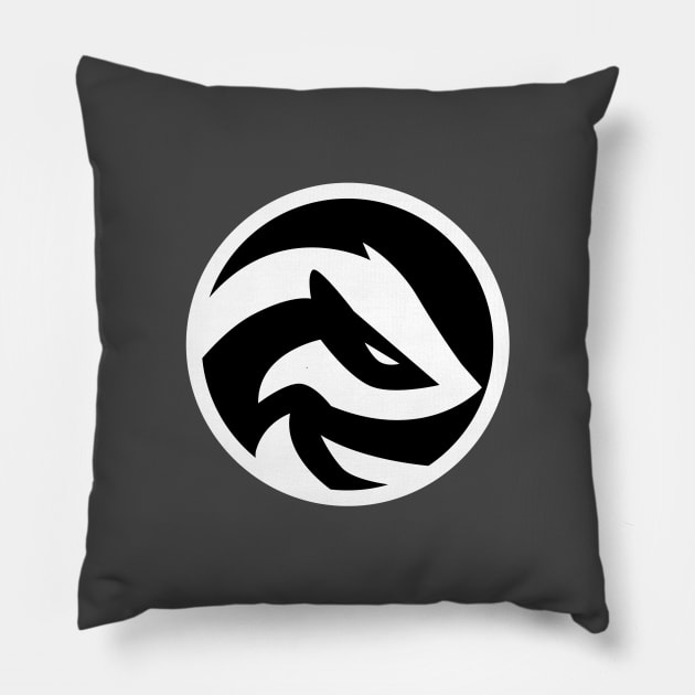 minimalist badger design Pillow by Aksa Inov