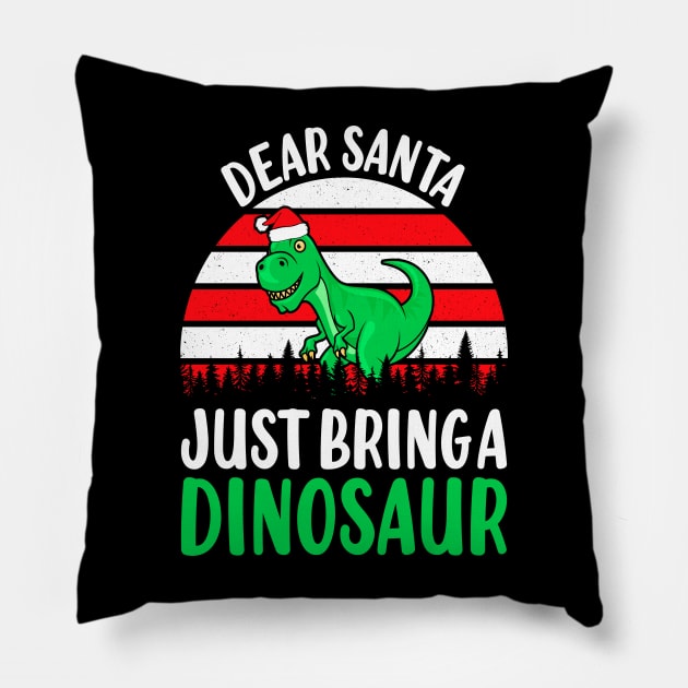 I Want a Dinosaur Pillow by machmigo