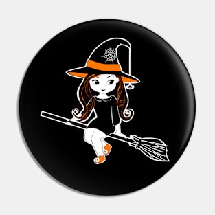 Cute Halloween Witch Pin