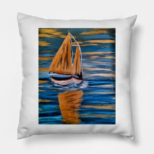 Out in the ocean sailing Pillow