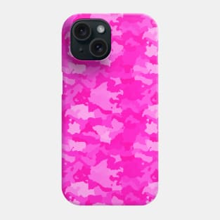 Hot Shocking Neon Pink Girlie Feminine Camo Camouflage Pattern Phone Case