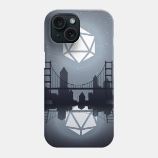 America Under Polyhedral D20 Dice Moon Phone Case