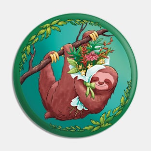 Love the Rainforest Sloth Pin