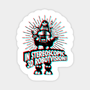 Retro 3D Glasses Style - Robby the Robot Magnet