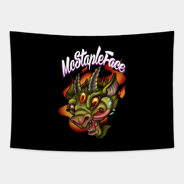 McStapleFace Goat Logo (2014) Tapestry by InkyMcStapleface