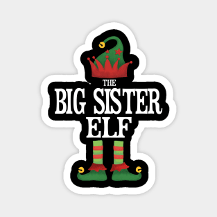 Big Sister Elf Matching Family Group Christmas Party Pajamas Magnet