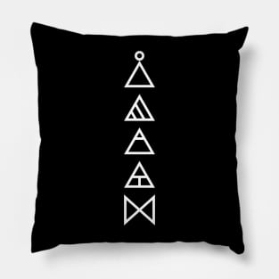 Learn, Express, Explore, Create, and Reflect Minimalist glyphs Pillow