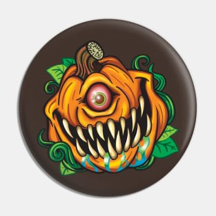 Evil Pumpkin Halloween Pin