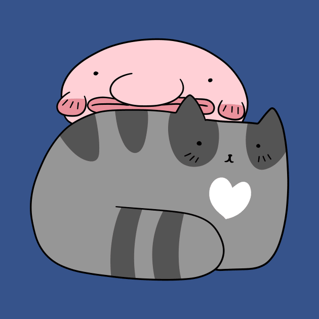 Blue Tabby Cat and Blobfish by saradaboru