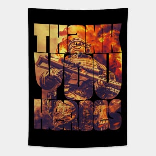 Thank you Heroes Army Sniper Tapestry