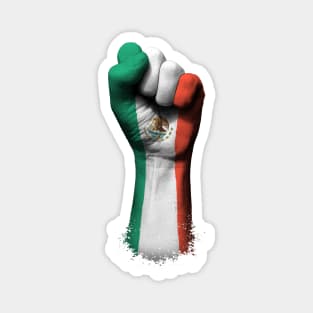Flag of Mexico on a Raised Clenched Fist Magnet