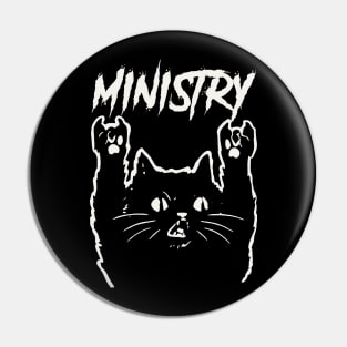 ministry metal cat Pin