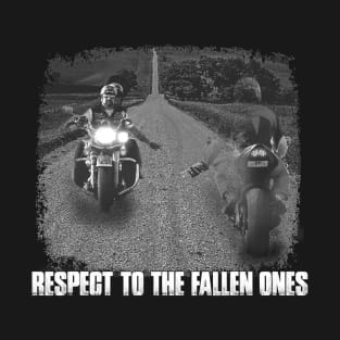 Mens Respect To The Fallen Ones Memorial Motorcycle Rally T-Shirt