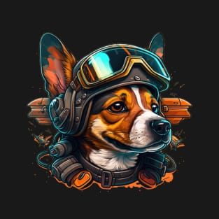 Dog wearing a helmet T-Shirt