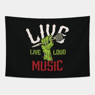 Live Music Zombie Hand // Support Live Music // Music Lover Tapestry