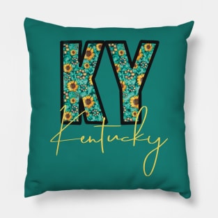 KY sunflower design Kentucky Pillow