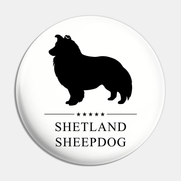 Shetland Sheepdog Black Silhouette Pin by millersye