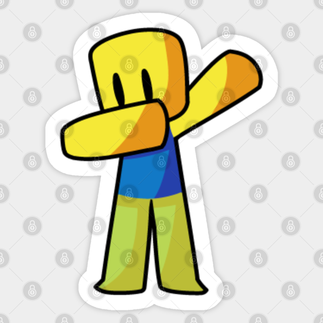 Roblox Dabbing Dab Hand Drawn Gaming Noob Gift For Gamers Roblox Sticker Teepublic - noob with robux