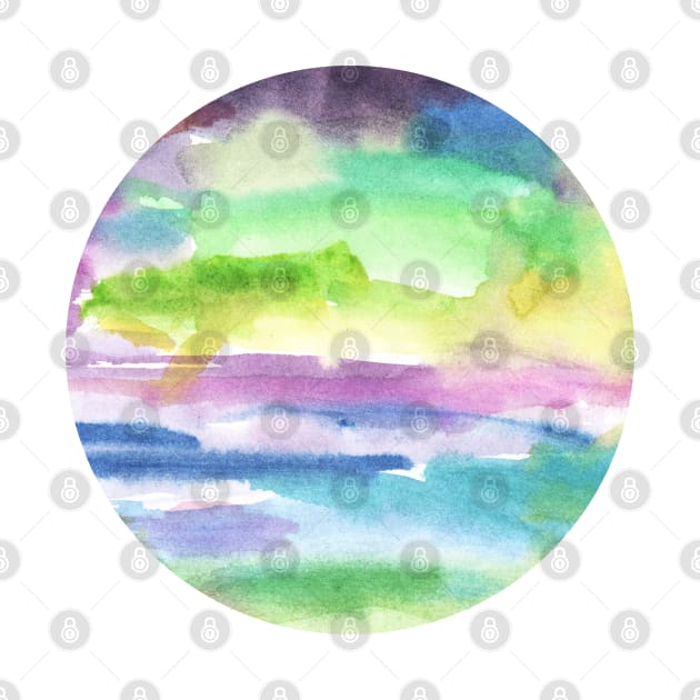 watercolor circle design - abstract by lausn